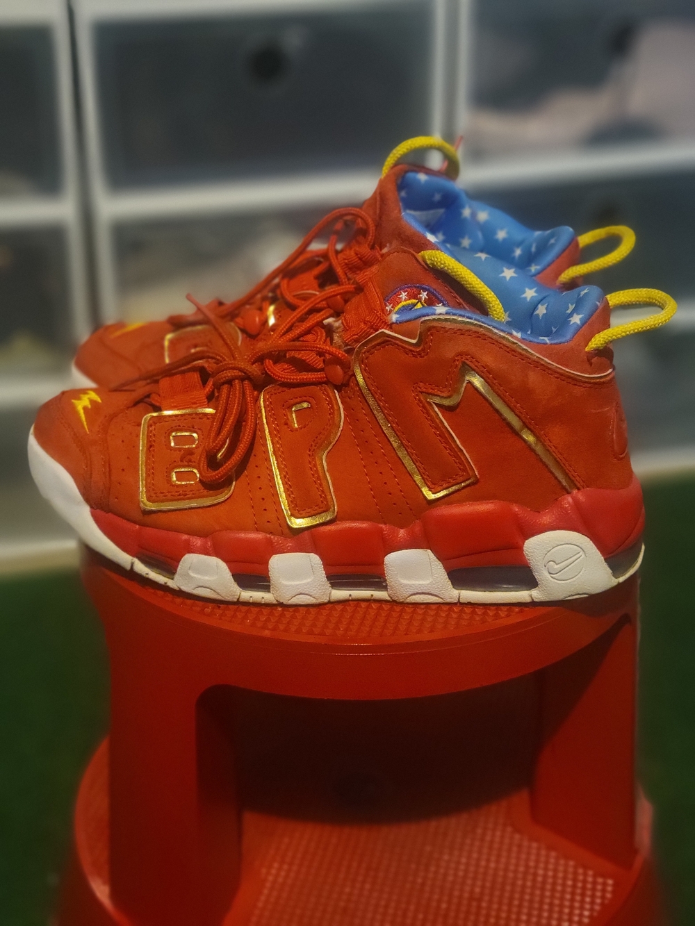 Nike Up Tempo Doernbecher Friends And Family Bright Red Gold